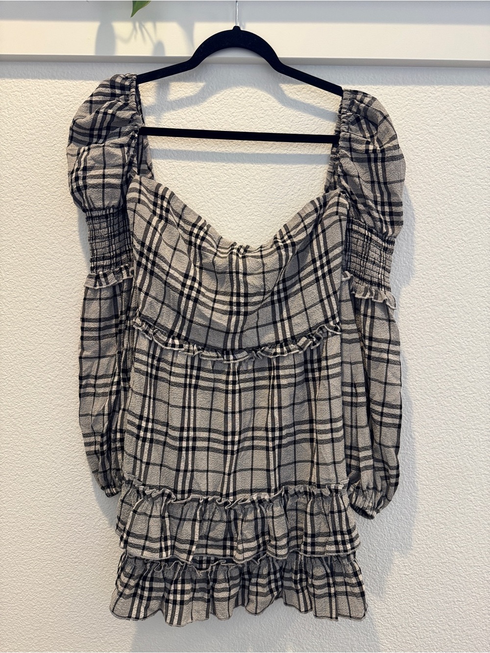 Majorelle plaid mini dress